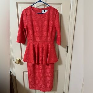Vintage style coral Dainty Jewel’s dress